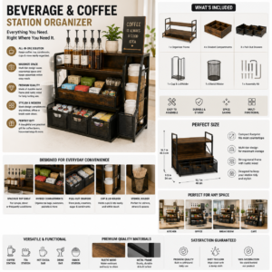 Beverage & Coffee Station Organizer